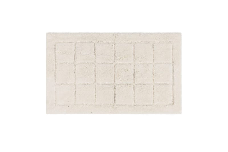Badrumsmatta Square - 50x80 cm, Creme - Inredning - Badrumsinredning - Badrumspall