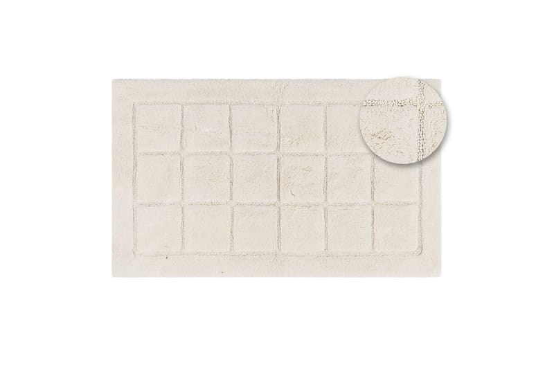 Badrumsmatta Square - 50x80 cm, Creme - Inredning - Badrumsinredning - Badrumspall