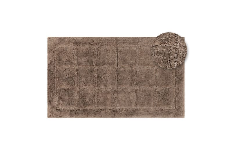 Badrumsmatta Square - 50x80 cm, Dark Linen - Inredning - Badrumsinredning - Badrumspall