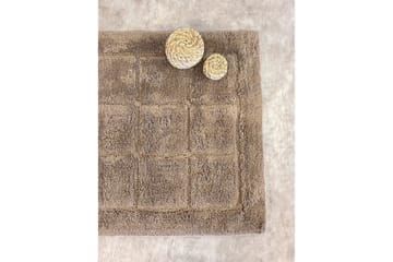 Badrumsmatta Square - 50x80 cm, Dark Linen - Inredning - Badrumsinredning - Badrumspall