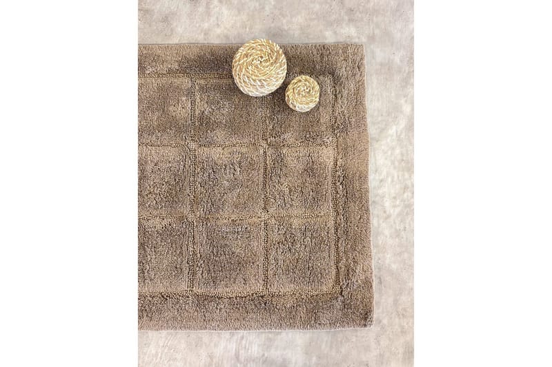 Badrumsmatta Square - 50x80 cm, Dark Linen - Inredning - Badrumsinredning - Badrumspall
