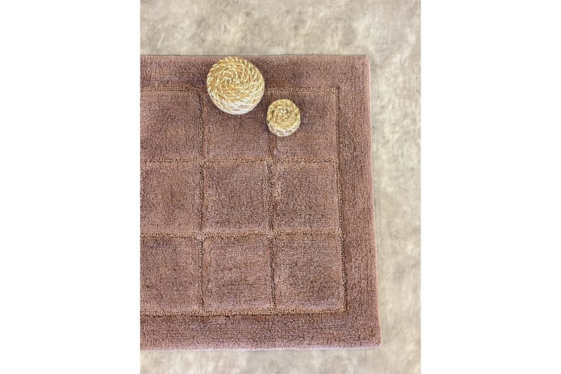 Badrumsmatta Square - 50x80 cm, Dusty Pink - Inredning - Badrumsinredning - Badrumspall