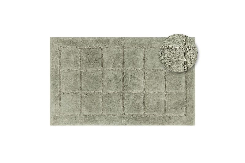 Badrumsmatta Square - 50x80 cm, Light Green - Inredning - Badrumsinredning - Badrumspall