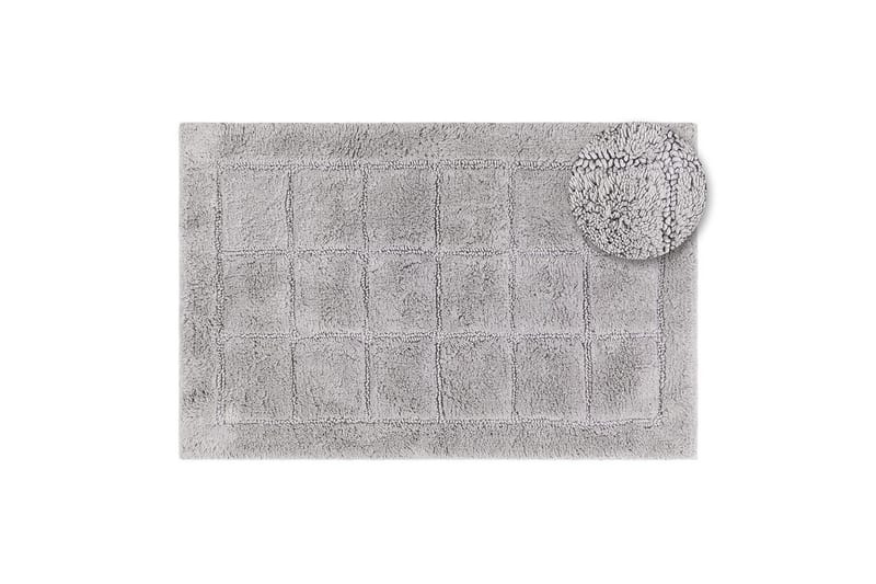 Badrumsmatta Square - 50x80 cm, Silver - Inredning - Badrumsinredning - Badrumspall