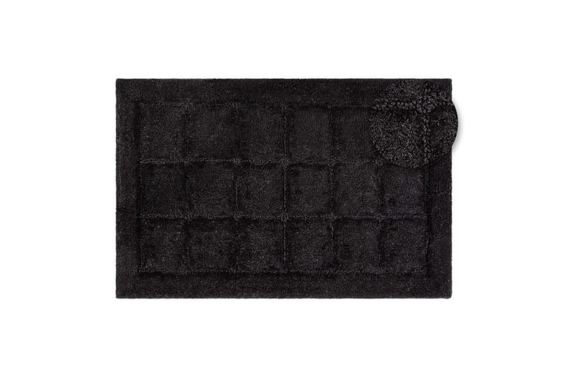 Badrumsmatta Square - 70x120 cm, Black - Inredning - Badrumsinredning - Badrumspall