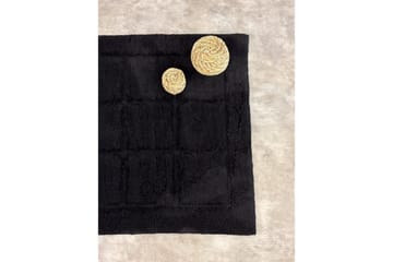 Badrumsmatta Square - 70x120 cm, Black - Inredning - Badrumsinredning - Badrumspall