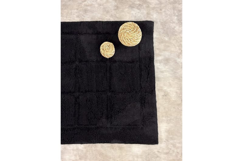 Badrumsmatta Square - 70x120 cm, Black - Inredning - Badrumsinredning - Badrumspall