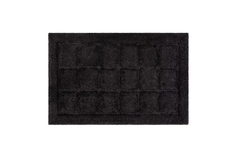Badrumsmatta Square - 70x120 cm, Black - Textil & mattor - Matta - Små mattor