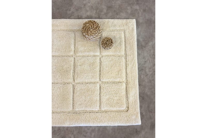 Badrumsmatta Square - 70x120 cm, Creme - Textil & mattor - Matta - Badrumsmatta