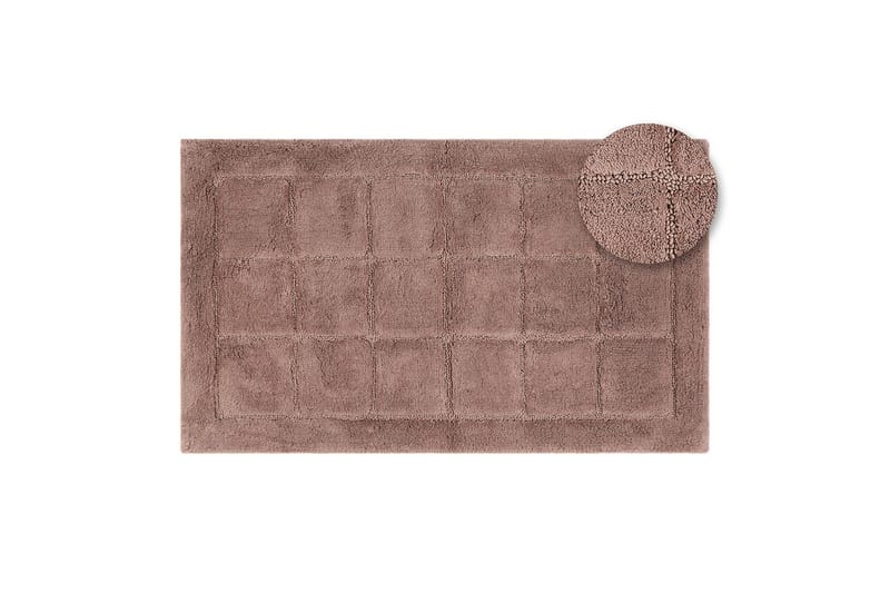 Badrumsmatta Square - 70x120 cm, Dusty Pink - Inredning - Badrumsinredning - Badrumspall
