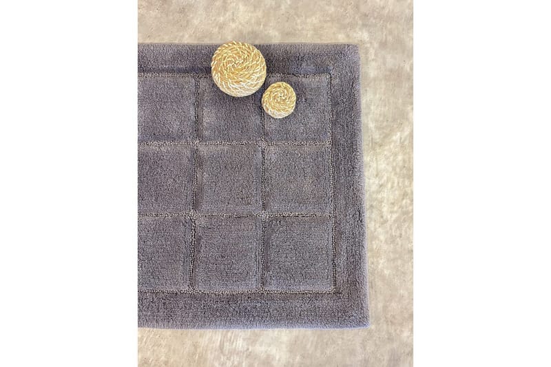 Badrumsmatta Square - 70x120 cm, Grey - Inredning - Badrumsinredning - Badrumspall
