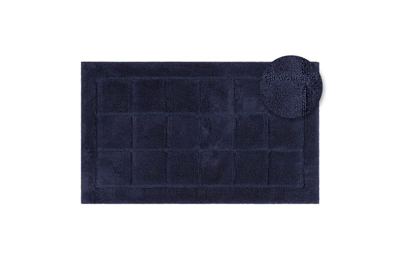 Badrumsmatta Square - 70x120 cm, Navy Blue - Inredning - Badrumsinredning - Badrumspall