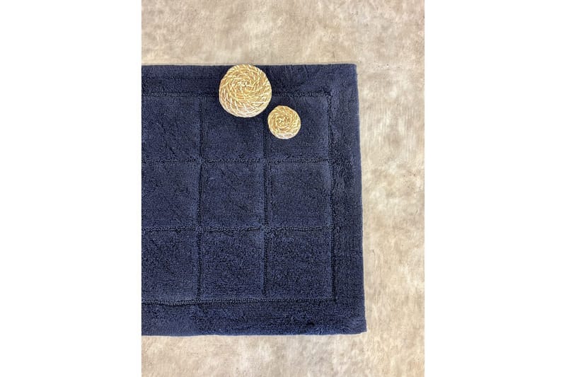 Badrumsmatta Square - 70x120 cm, Navy Blue - Inredning - Badrumsinredning - Badrumspall