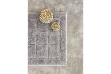 Badrumsmatta Square - 70x120 cm, Silver - Inredning - Badrumsinredning - Badrumspall