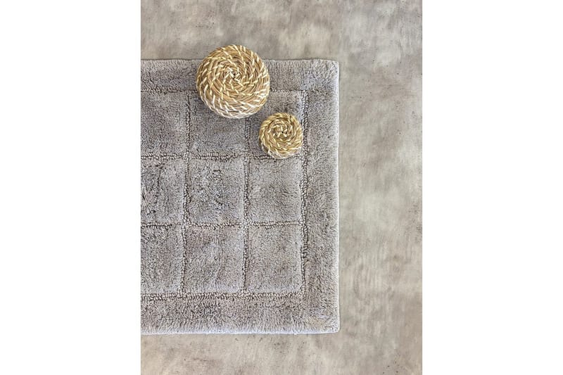 Badrumsmatta Square - 70x120 cm, Silver - Inredning - Badrumsinredning - Badrumspall