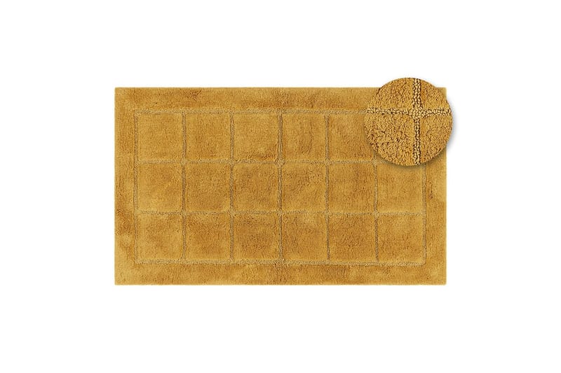 Badrumsmatta Square - 70x120 cm, Yellow - Inredning - Badrumsinredning - Badrumspall