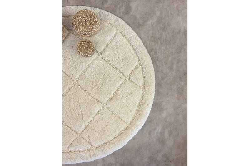 Badrumsmatta Square - 80x80 cm, Creme - Inredning - Badrumsinredning - Badrumspall