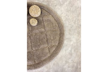 Badrumsmatta Square - 80x80 cm, Dark Linen - Inredning - Badrumsinredning - Badrumspall