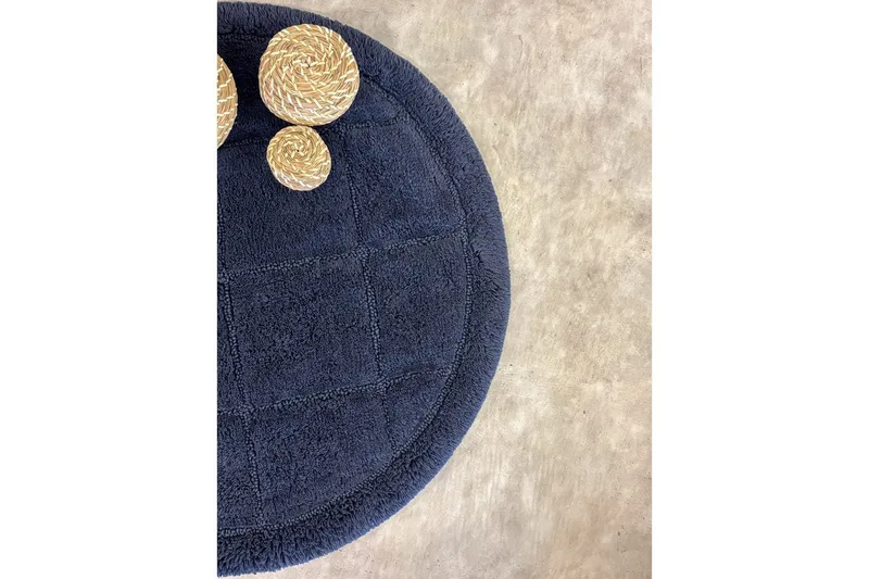 Badrumsmatta Square - 80x80 cm, Navy Blue - Textil & mattor - Matta - Badrumsmatta