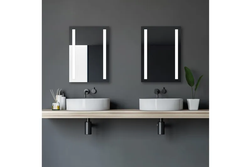 Allejaure Badrumsspegel 50x70 cm LED-belysning - Inredning - Badrumsinredning - Badrumsspegel