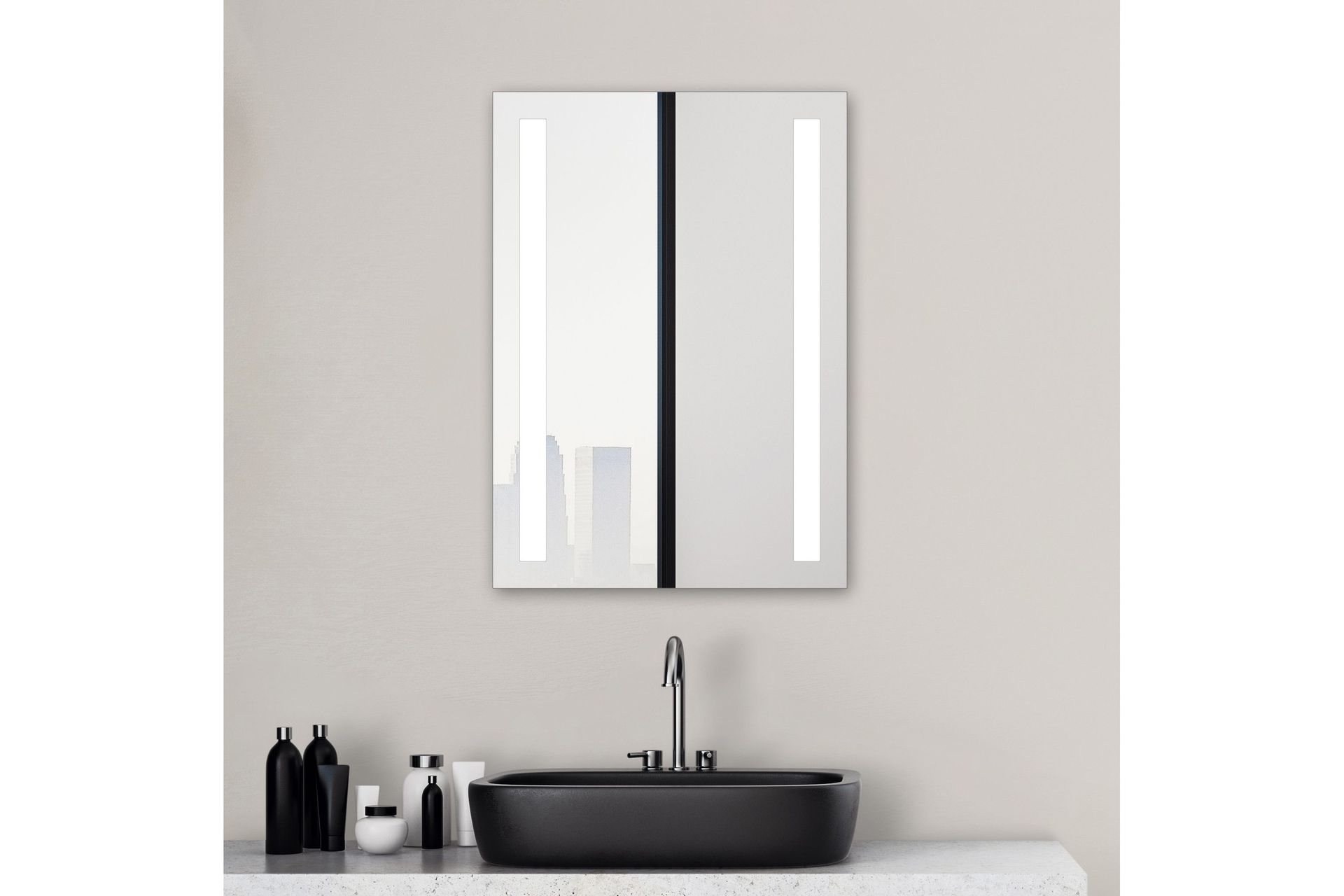 Allejaure Badrumsspegel 50x70 cm LED-belysning -