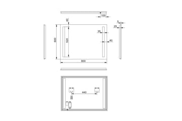 Allejaure Badrumsspegel 80x60 cm LED-belysning - Inredning - Badrumsinredning - Badrumsspegel