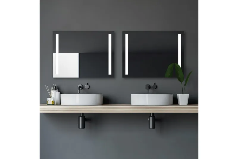 Allejaure Badrumsspegel 80x60 cm LED-belysning - Inredning - Badrumsinredning - Badrumsspegel