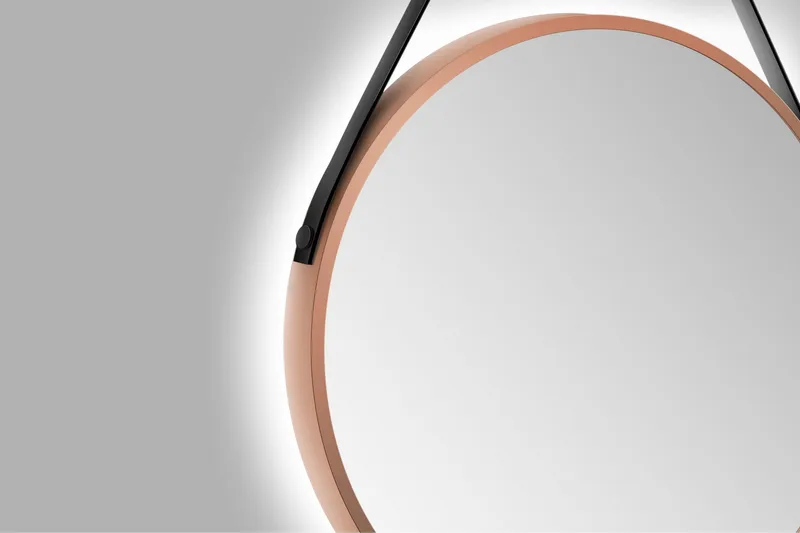 Allejaure Spegel 50 cm Rund - Koppar - Inredning - Badrumsinredning - Badrumsspegel