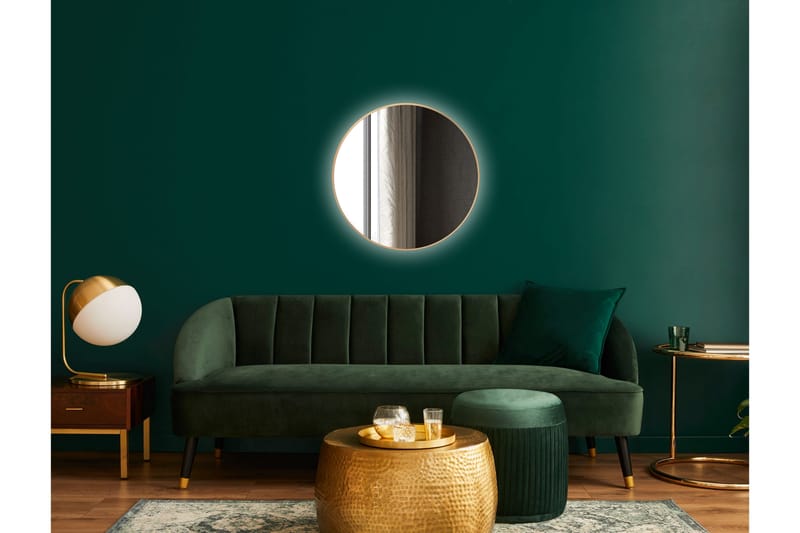 Allejaure Spegel 80 cm Rund - Guld - Inredning - Badrumsinredning - Badrumsspegel