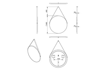 Allejaure Spegel 80 cm Rund - Koppar - Inredning - Badrumsinredning - Badrumsspegel