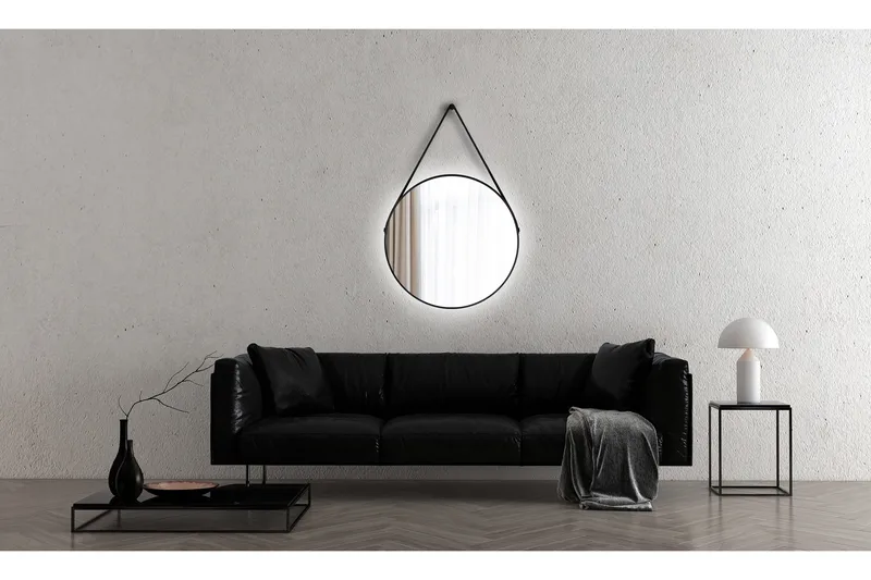 Allejaure Spegel 80 cm Rund - Svart - Inredning - Badrumsinredning - Badrumsspegel