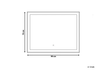 Argens Spegel 70x90 cm LED - Silver - Inredning - Badrumsinredning - Badrumsspegel