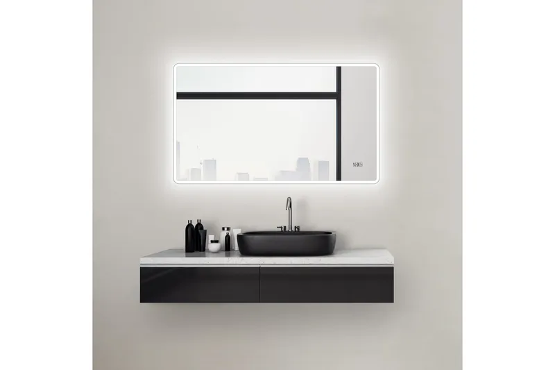 Aspsele Badrumsspegel 120x70 cm LED-belysning - Inredning - Badrumsinredning - Badrumsspegel