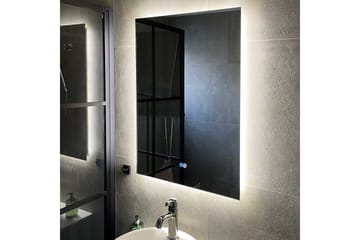 Badrumsspegel 60x80cm med LED-belysning och anti-fog - Lyfco - Inredning - Badrumsinredning - Badrumsspegel