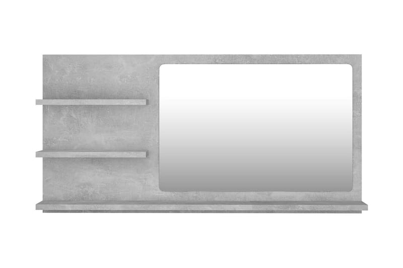 Badrumsspegel betonggrå 90x10,5x45 cm spånskiva - Grå - Spegel - Badrumsspegel
