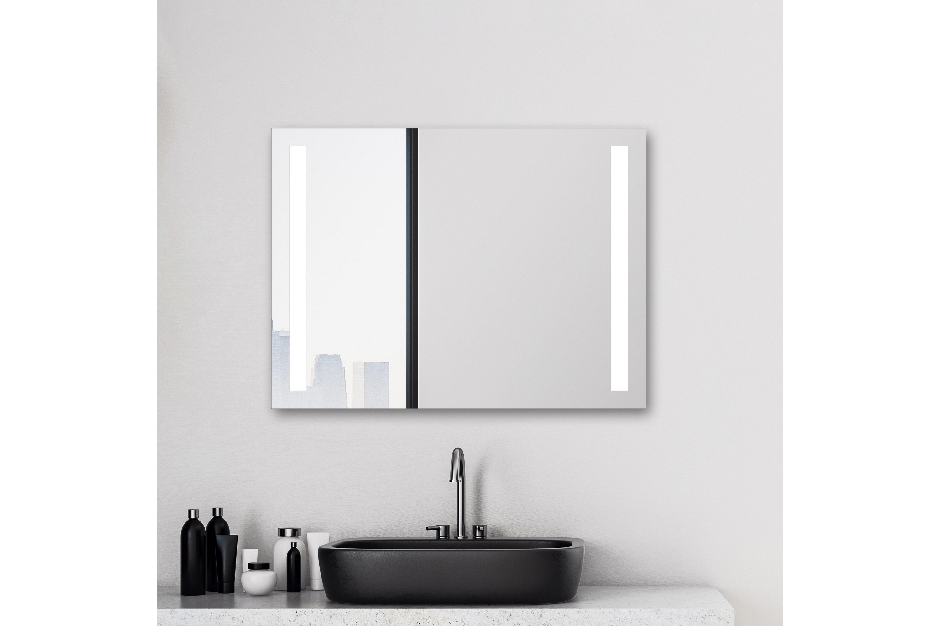 Badrumsspegel Delaryd 60 cm LED-belysning