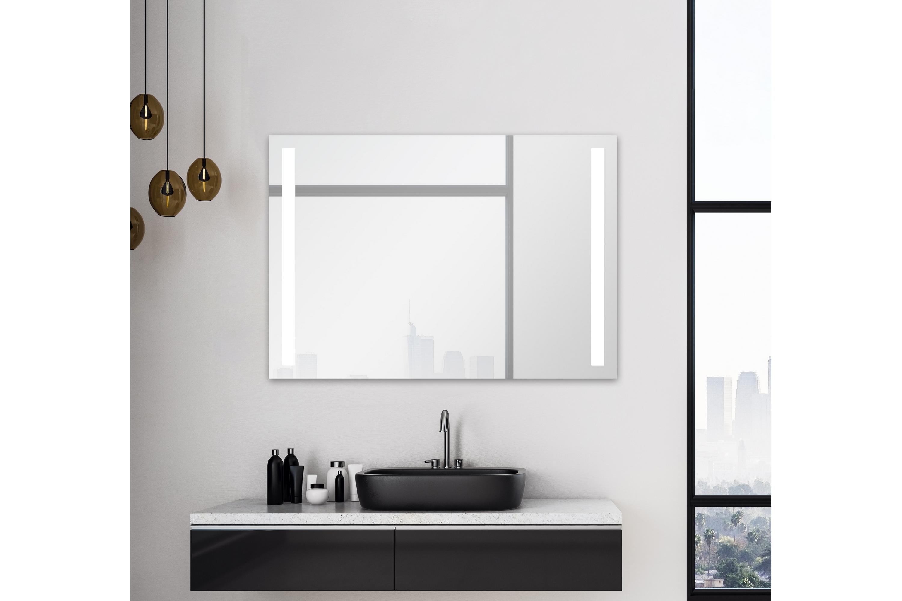 Badrumsspegel Delaryd 70 cm LED-belysning