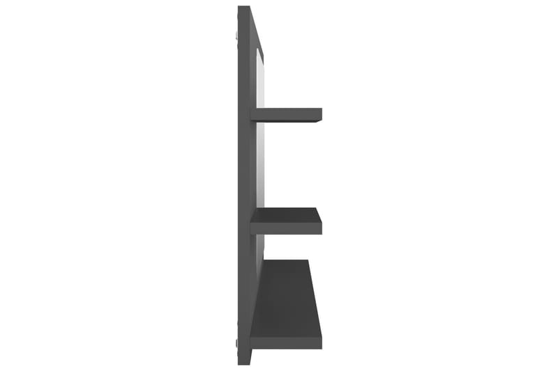 Badrumsspegel grå 90x10,5x45 cm spånskiva - Grå - Spegel - Badrumsspegel