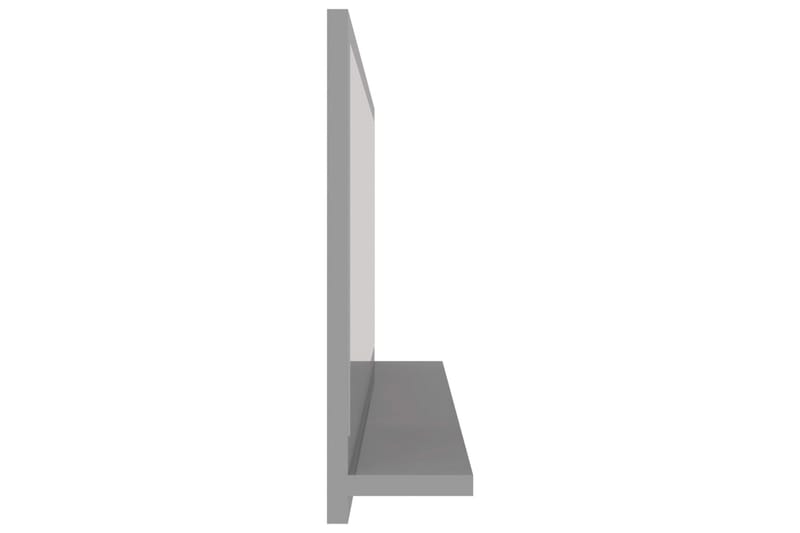 Badrumsspegel grå högglans 80x10,5x37 cm spånskiva - Grå - Spegel - Badrumsspegel