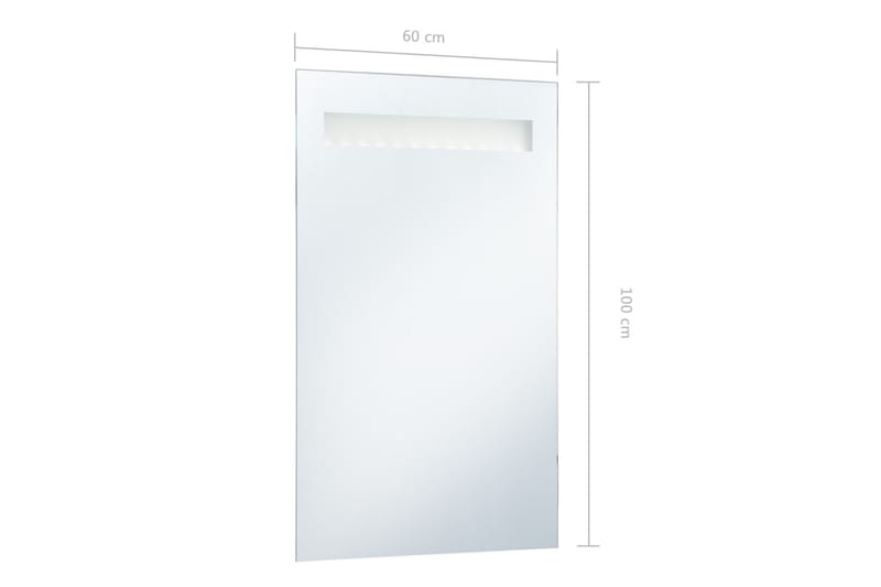 Badrumsspegel LED 60x100 cm - Silver - Badrumsspegel med belysning - Spegel - Badrumsspegel