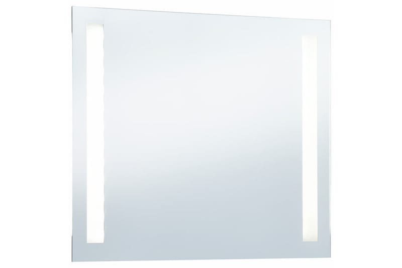 Badrumsspegel LED 80x60 cm - Silver - Badrumsspegel med belysning - Spegel - Badrumsspegel