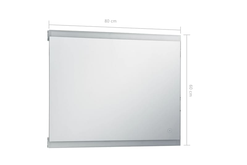 Badrumsspegel LED med touch-sensor 80x60 cm - Silver - Spegel - Badrumsspegel