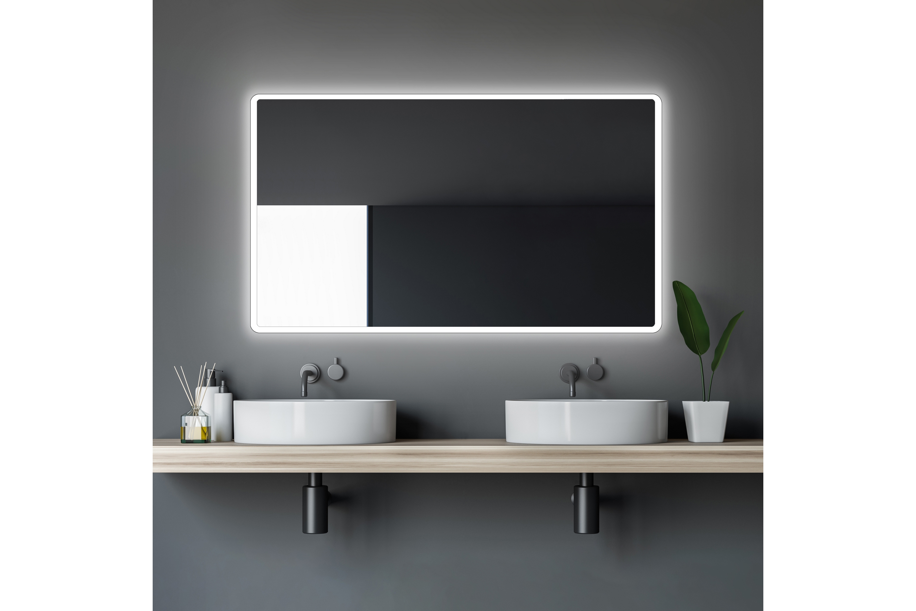 Badrumsspegel Rydholm 70 cm LED-belysning