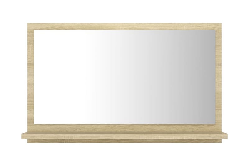 Badrumsspegel sonoma-ek 60x10,5x37 cm spånskiva - Brun - Spegel - Badrumsspegel