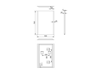 Badrumsspegel Stockhyltan 70 cm LED-belysning - Inredning - Badrumsinredning - Badrumsspegel