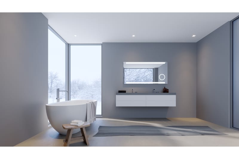 Badrumsspegel Sunnanfors 60 cm LED-belysning - Inredning - Badrumsinredning - Badrumsspegel