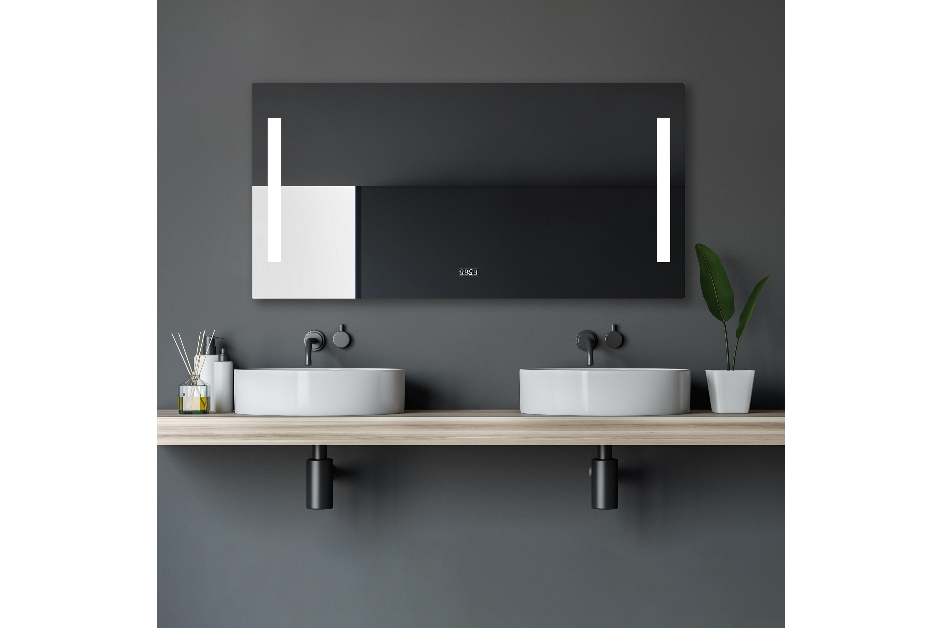 Badrumsspegel Valdö60 cm LED-belysning
