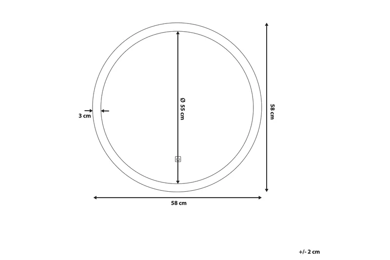Cutberto Spegel LED-belysning - Silver - Inredning - Badrumsinredning - Badrumsspegel