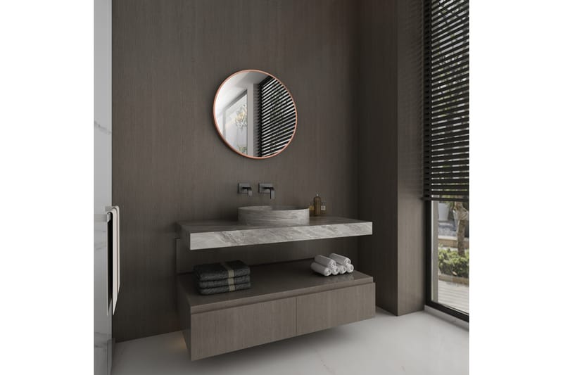 Digerberget Spegel 60 cm Rund - Koppar - Inredning - Badrumsinredning - Badrumsspegel