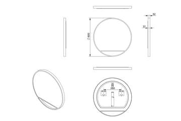 Gottsätter Spegel 60 cm Rund - Svart - Inredning - Badrumsinredning - Badrumsspegel